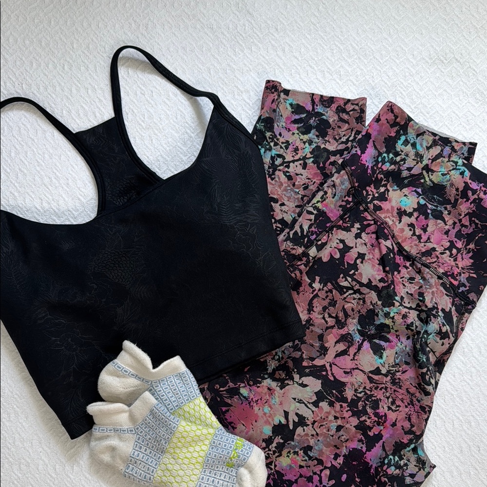 Lululemon Athletica Pink and Purple Leggings